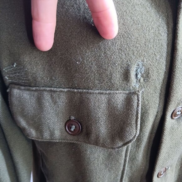 Men's Medium Vintage Shirt Army OG 108 Vietnam Military Distress 1960s 70s - Picture 8 of 11